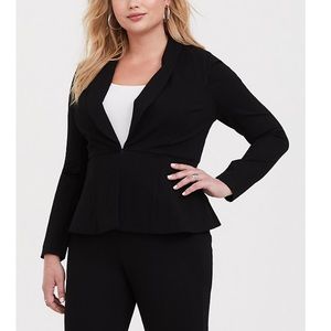 Torrid - STUDIO BLACK UPTOWN PONTE PEPLUM BLAZER